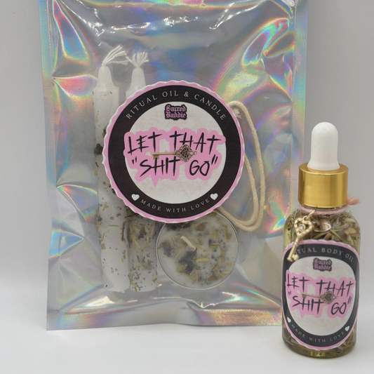 Let That Sh*t Go™| Cord Cutting Candle & Ritual Oil Bundle